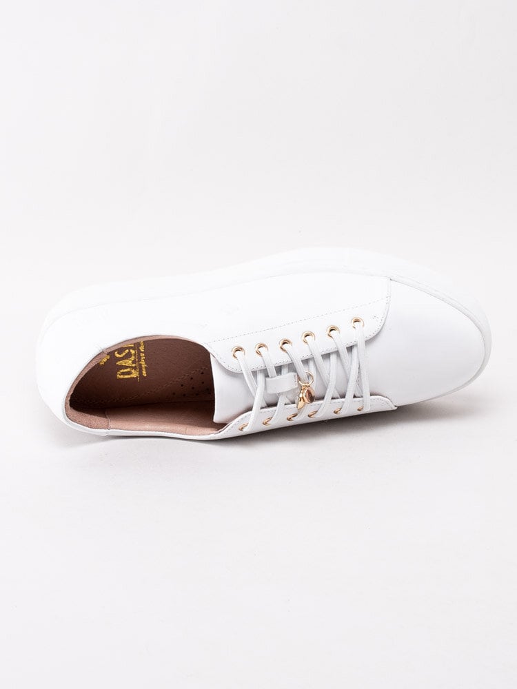 Dasia - Starlily Lace Up - Vita platåsneakers med smyckeshänge