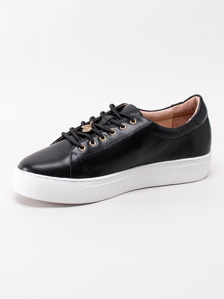 Dasia - Starlily Lace Up - Svarta platåsneakers med smyckeshänge