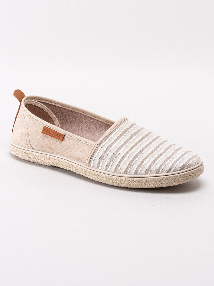 Marstrand - Mar - Beige espadriller med metalliska ränder