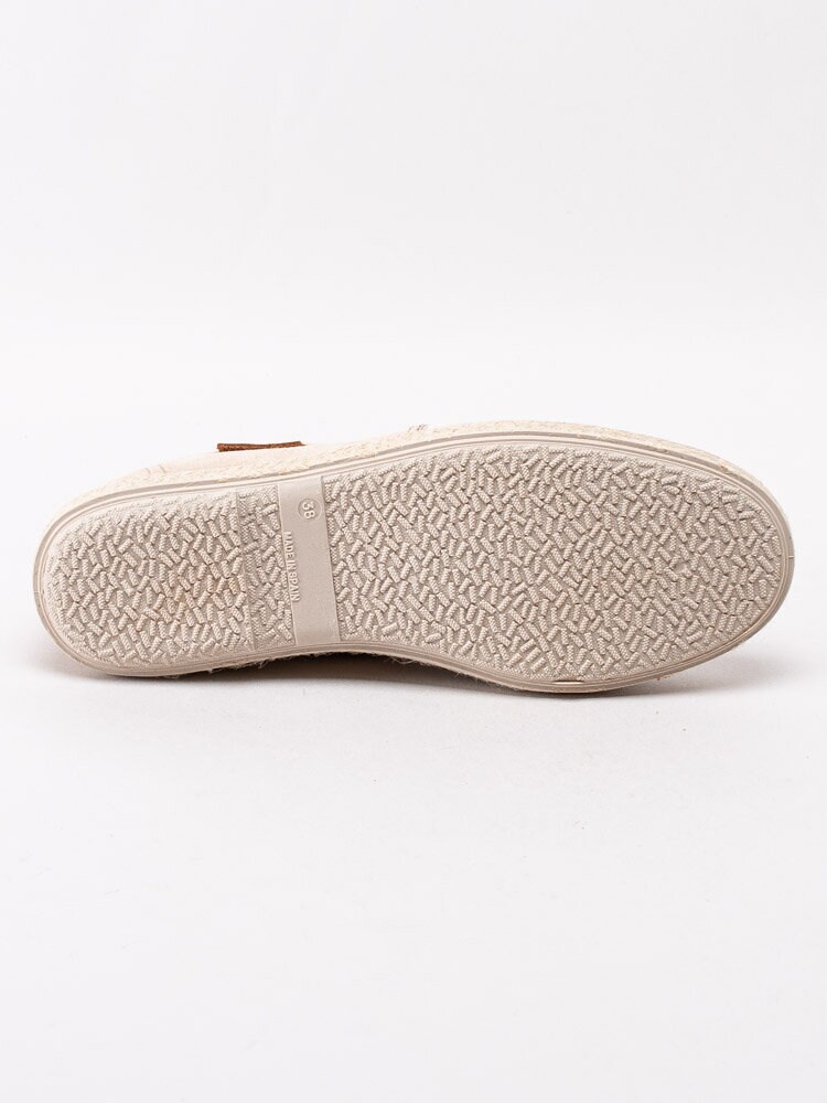 Marstrand - Mar - Beige espadriller med metalliska ränder