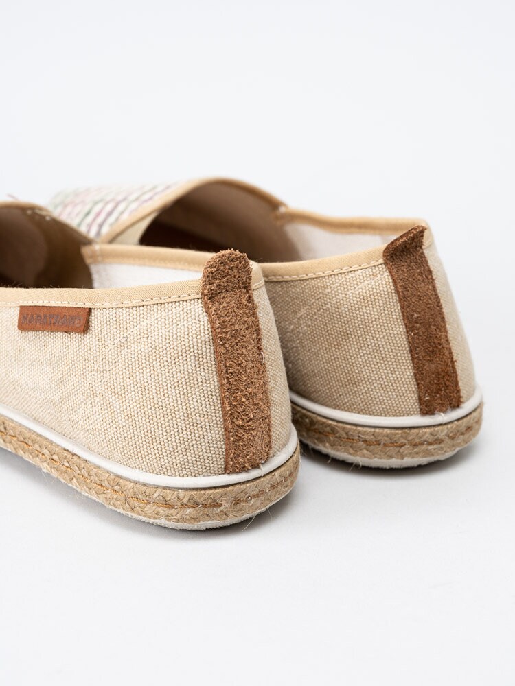 Marstrand - Rafia - Beige slip on loafers med flerfärgat mönster