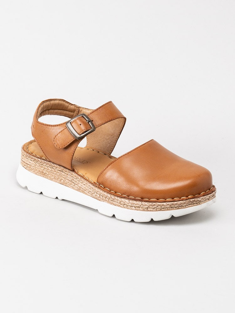 Ten Points - Maya Buckle - Ljusbruna sandaler i skinn