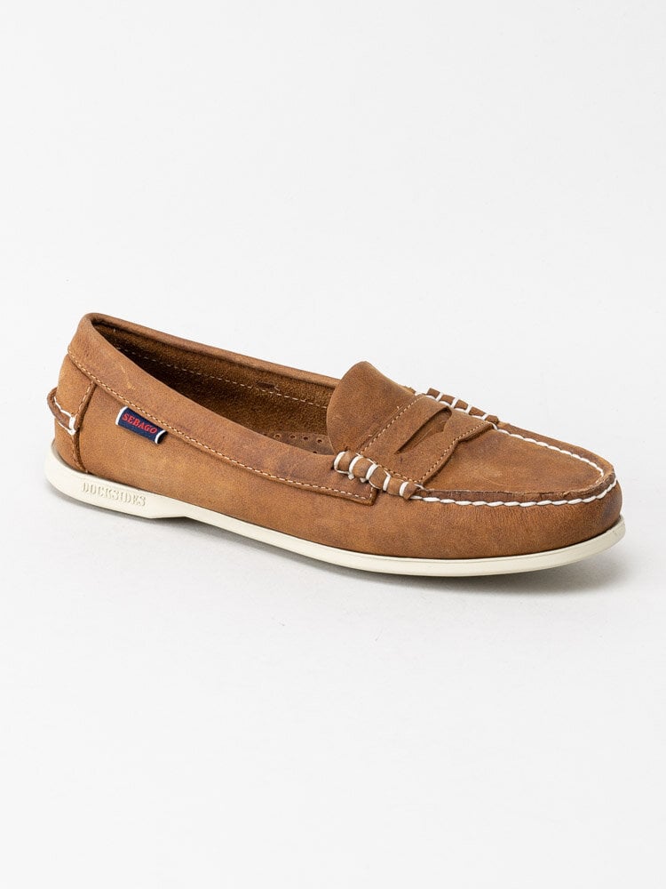 Sebago - Jacqueline Loafer Penny - Bruna loafers i mocka