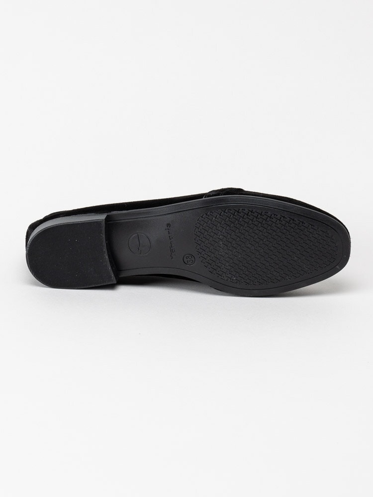 Tamaris - Svarta loafers i mocka