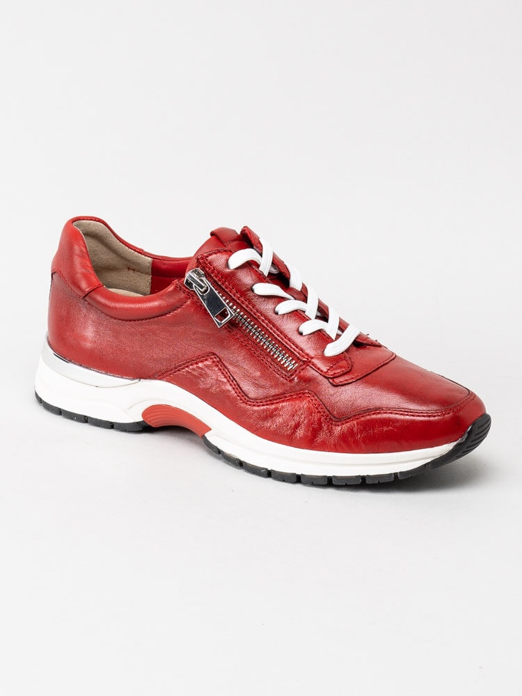 Caprice - Röda sneakers i mjukt skinn