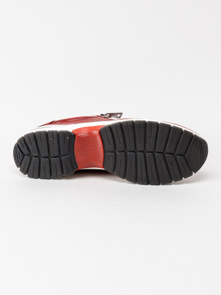 Caprice - Röda sneakers i mjukt skinn