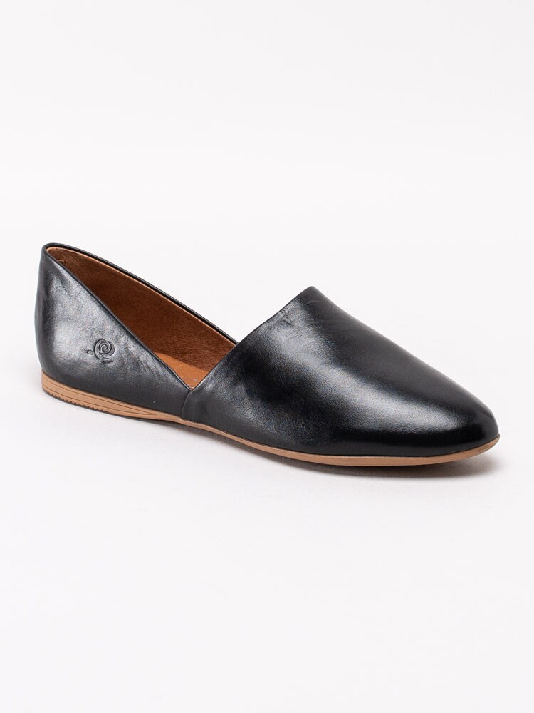 Rosa Negra - Svarta slip on loafers med V-skurning