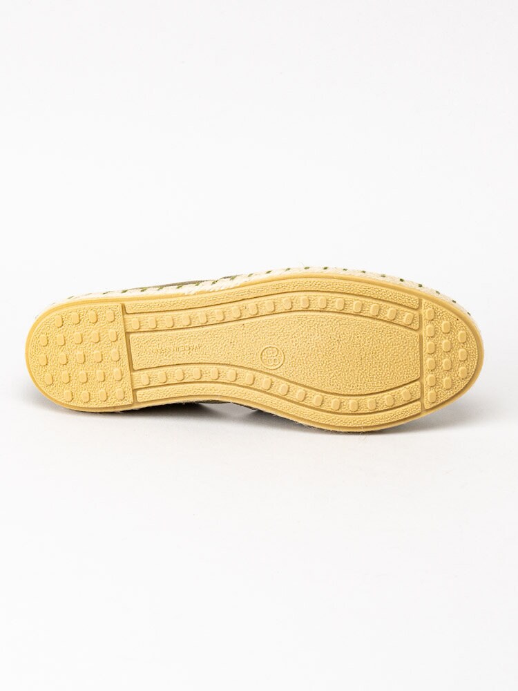 Verbenas - Carmen - Gröna slip on espadrillos i mocka