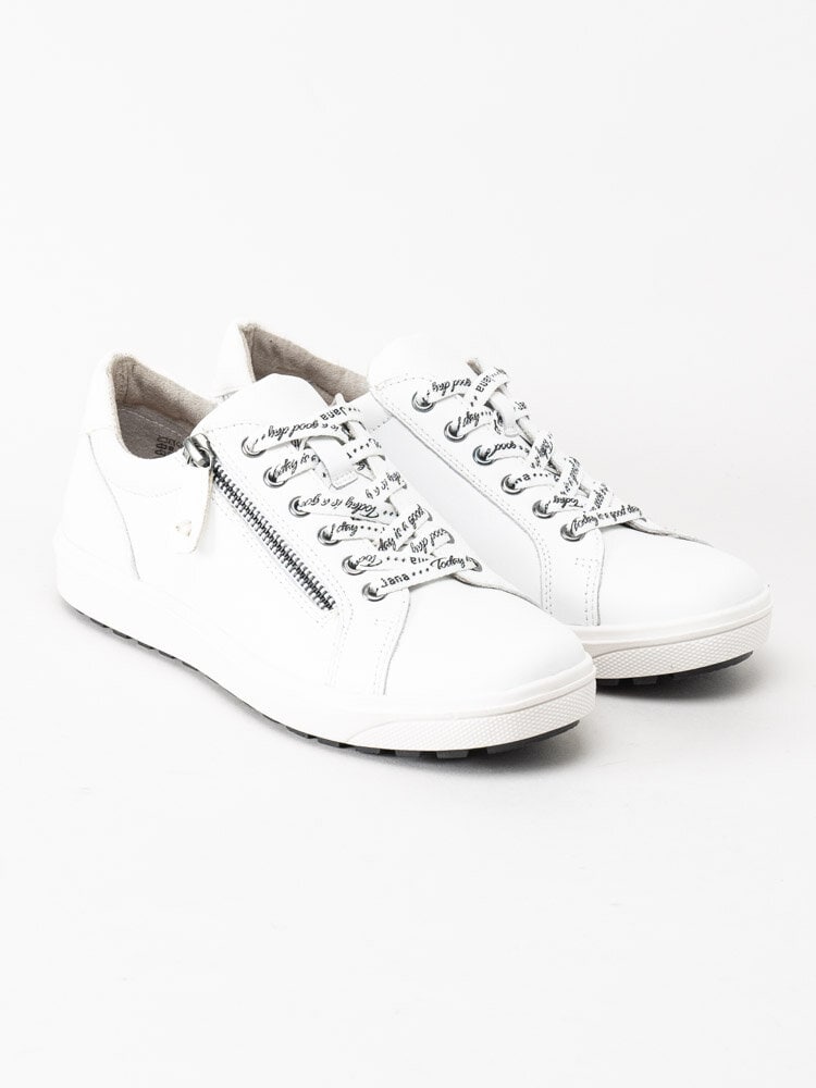 Jana - Vita sneakers i skinn