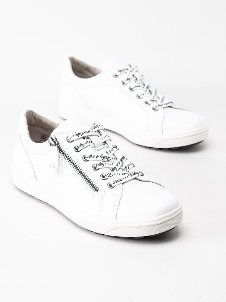 Jana - Vita sneakers i skinn
