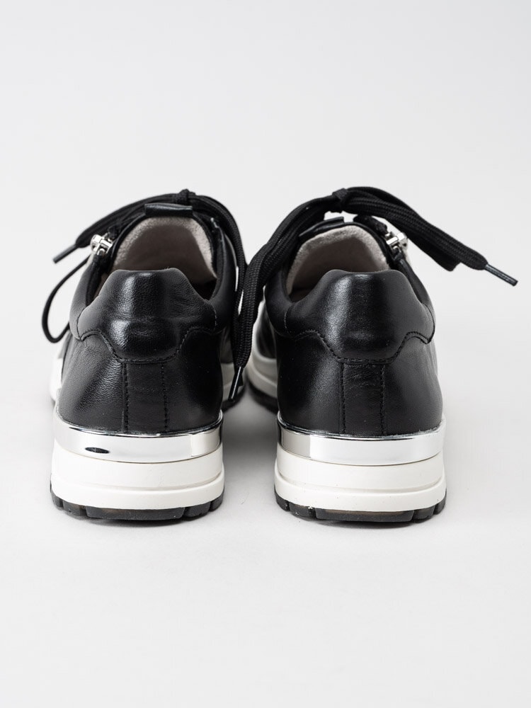 Caprice - Svarta sneakers i skinn