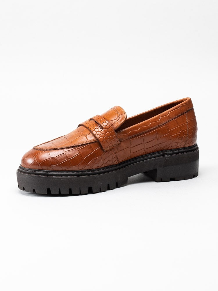 Copenhagen Shoes - Original Loafer Croco - Ljusbruna loafers i crocomönster