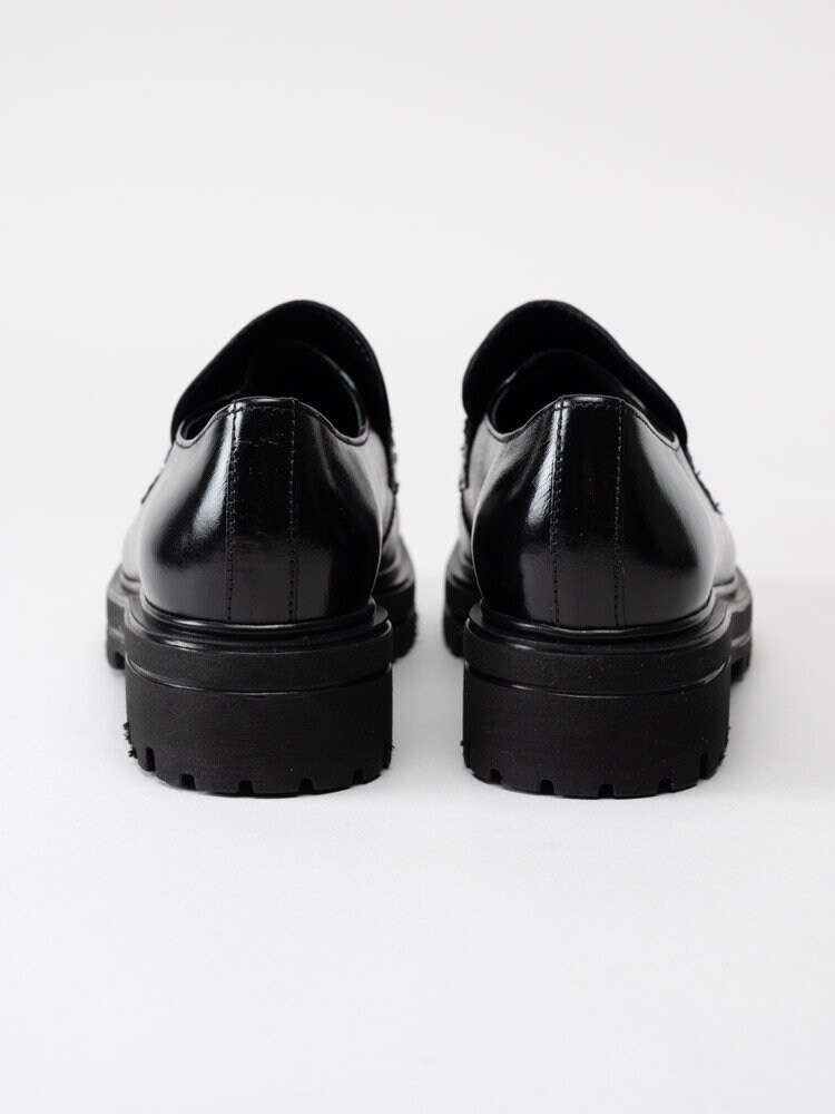 Gabor - Svarta platåloafers i skinn