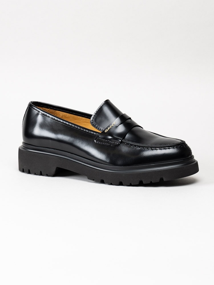 Gant Footwear - Malinca - Svarta loafers i polidoskinn