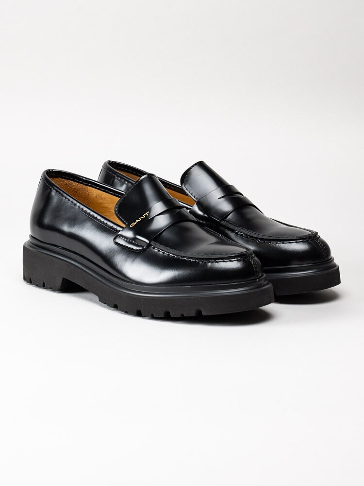 Gant Footwear - Malinca - Svarta loafers i polidoskinn