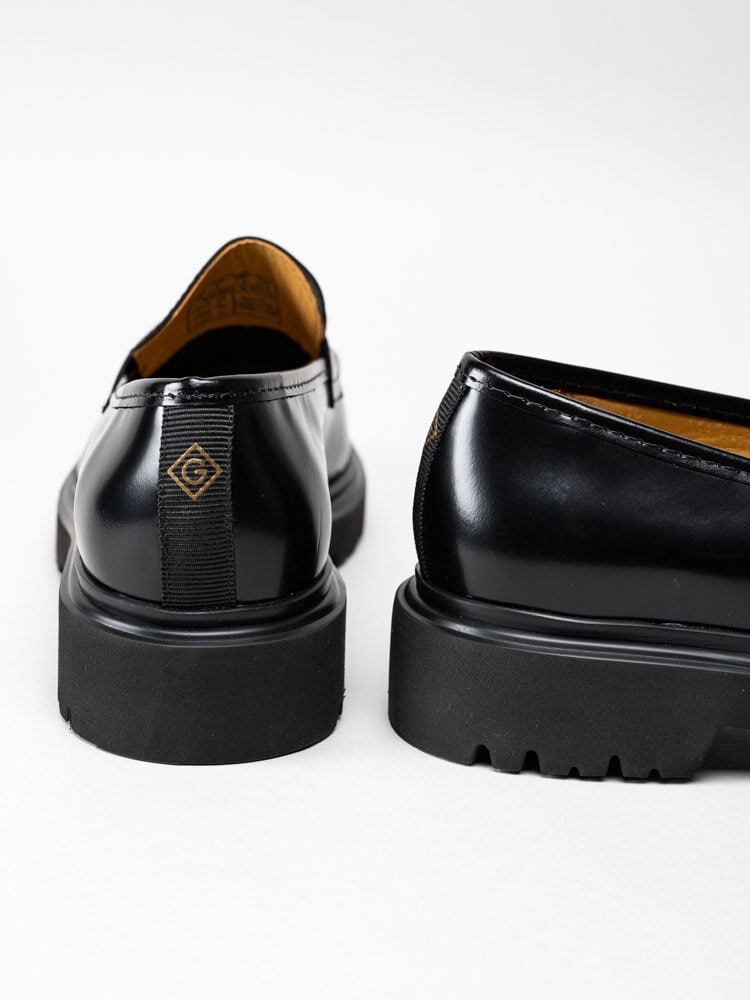 Gant Footwear - Malinca - Svarta loafers i polidoskinn