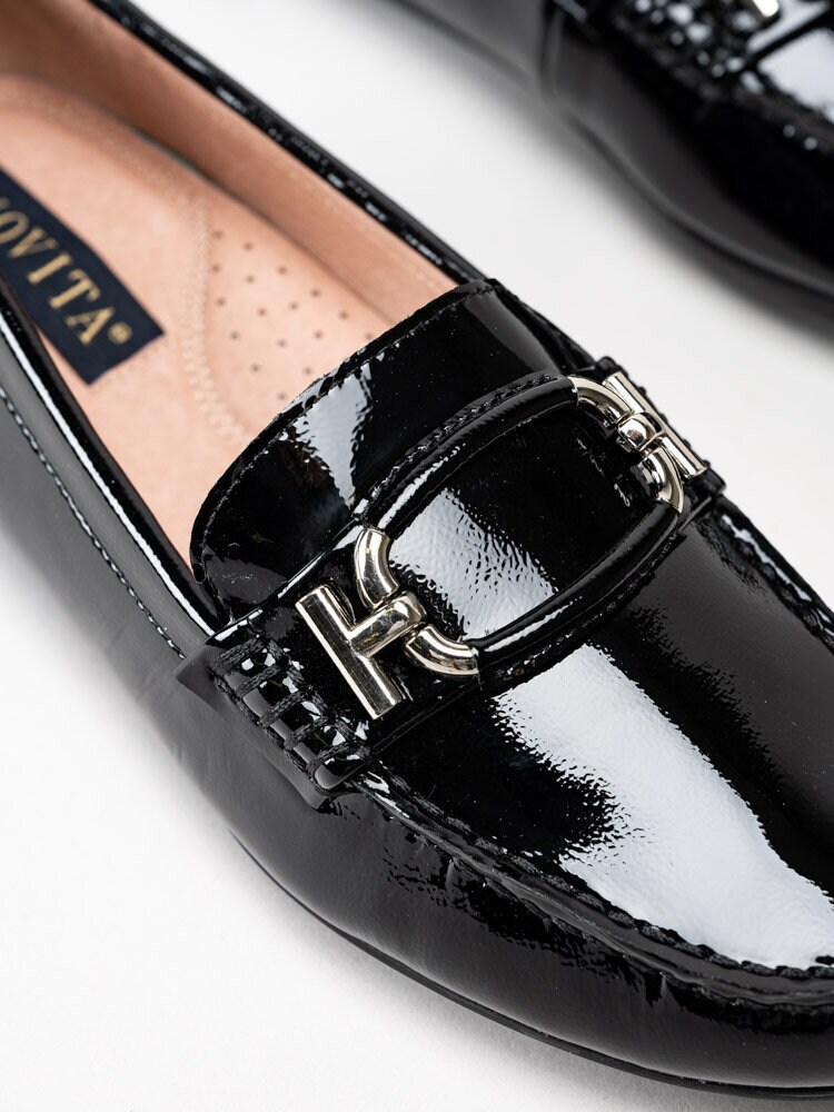 Novita - Parma loafer - Svarta loafers i lackskinn