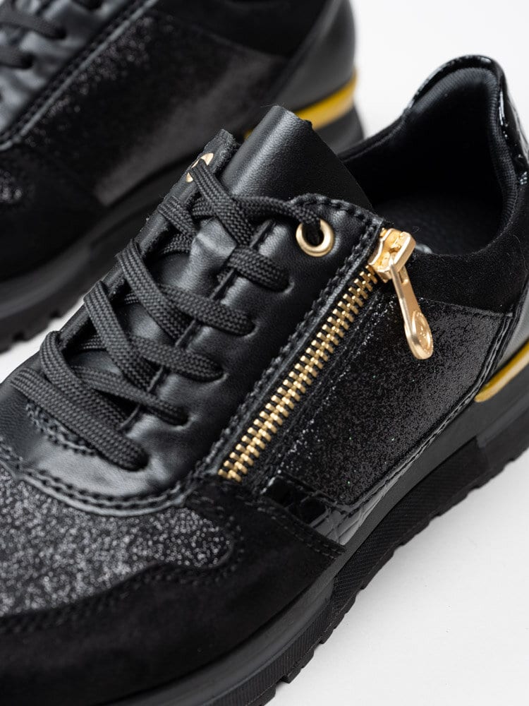 Rieker - Svarta sneakers med glitter