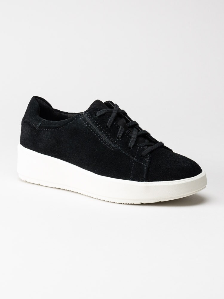 Clarks - Layton Lace - Svarta sneakers i mocka