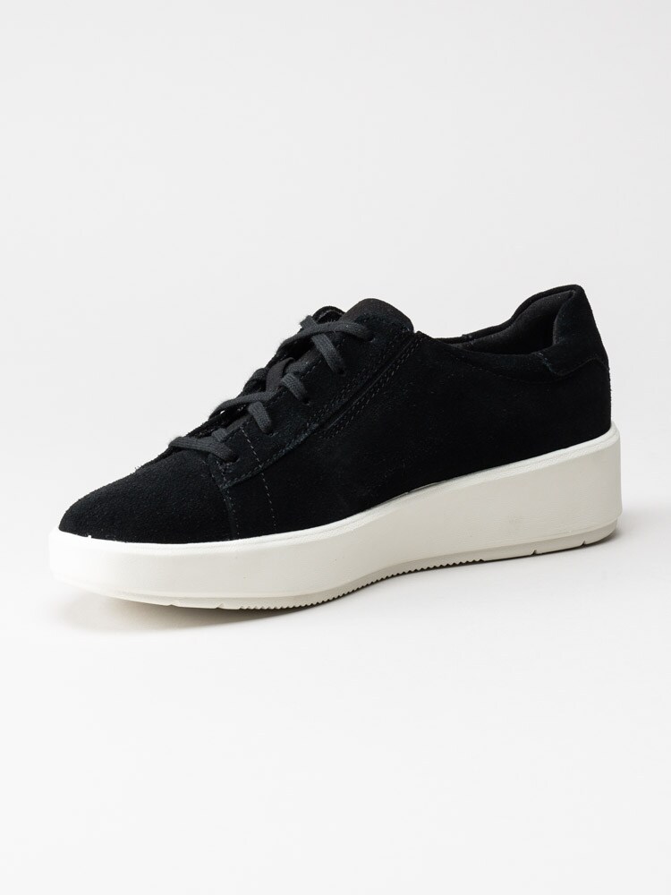 Clarks - Layton Lace - Svarta sneakers i mocka