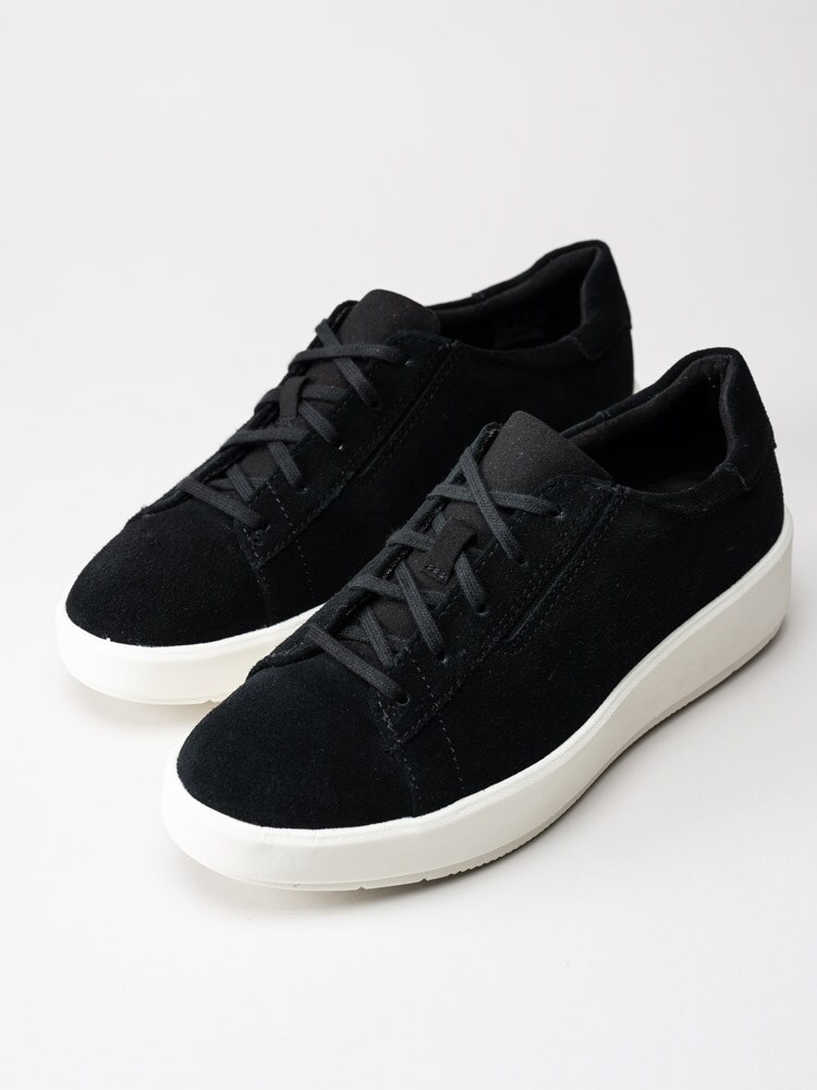 Clarks - Layton Lace - Svarta sneakers i mocka