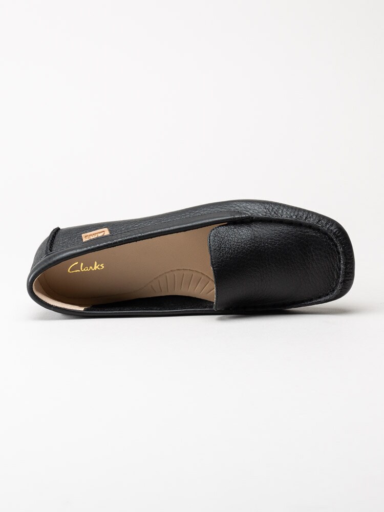 Clarks - Freckla Walk - Svarta loafers i skinn