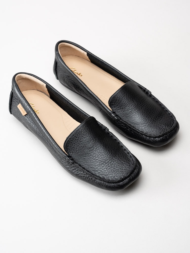 Clarks - Freckla Walk - Svarta loafers i skinn