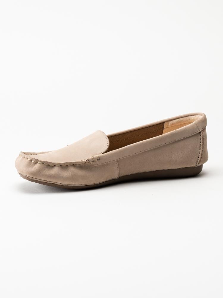 Clarks - Freckle Walk - Beige loafers i nubuck