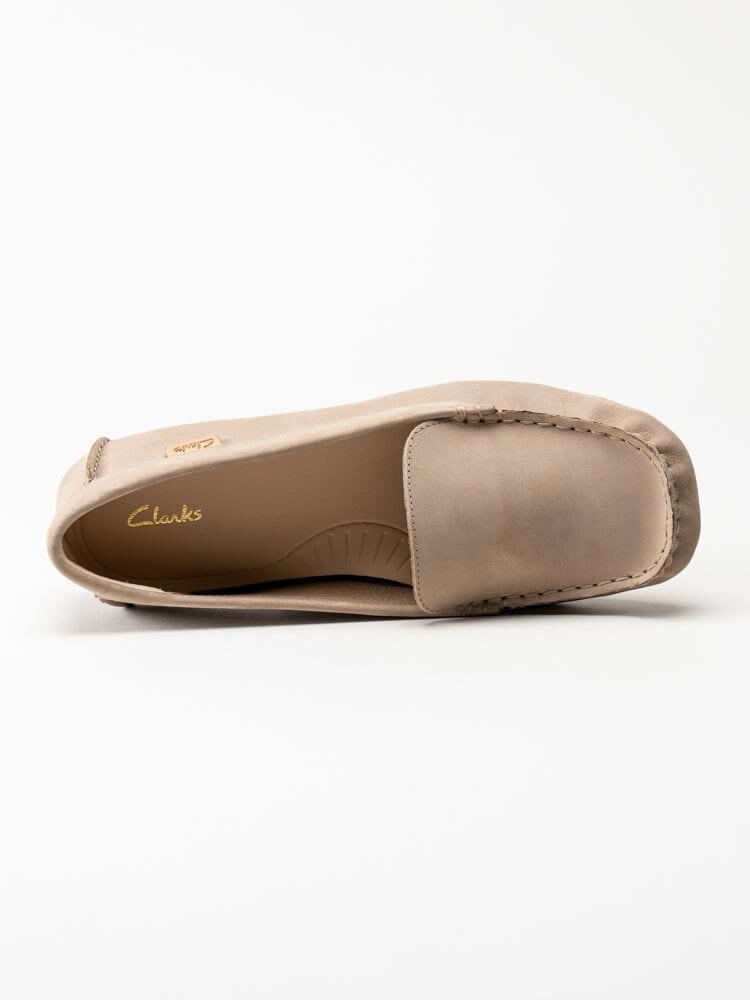 Clarks - Freckle Walk - Beige loafers i nubuck