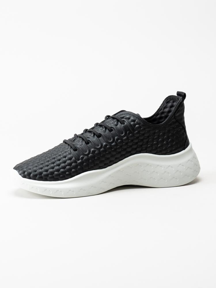 Ecco - Therap W Sneaker - Svarta sneakers i skinn med struktur