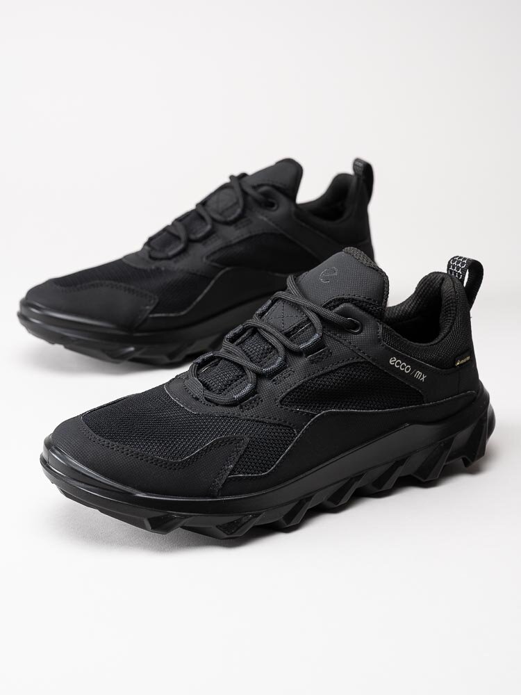 Ecco - Mx W Low GTX - Svarta vattentäta sneakers i textil