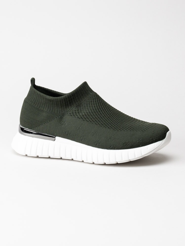 Ilse Jacobsen - Tulip4070 - Gröna slip on sneakers i textil