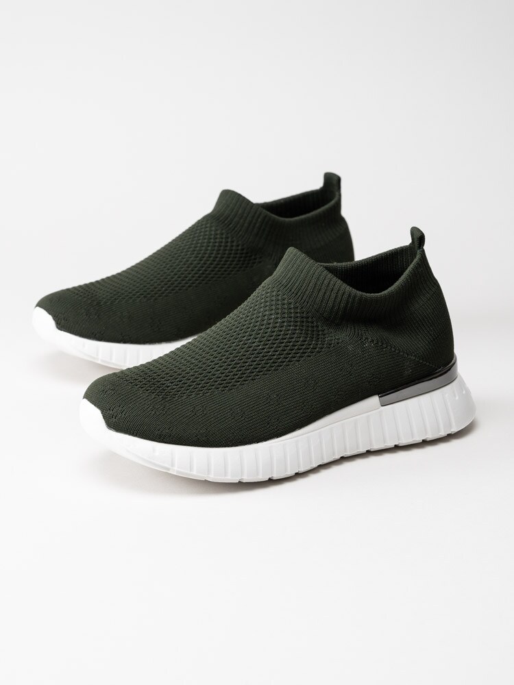 Ilse Jacobsen - Tulip4070 - Gröna slip on sneakers i textil