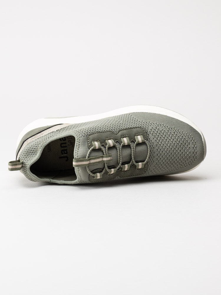Jana - Leti - Gröna slip on sneakers i textil