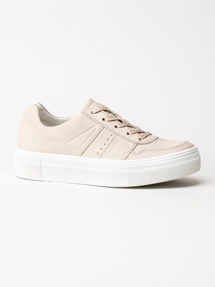 Legero - Beige sneakers i skinn