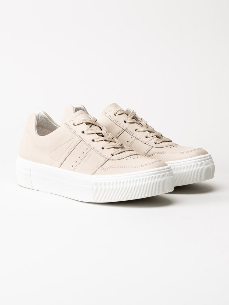 Legero - Beige sneakers i skinn