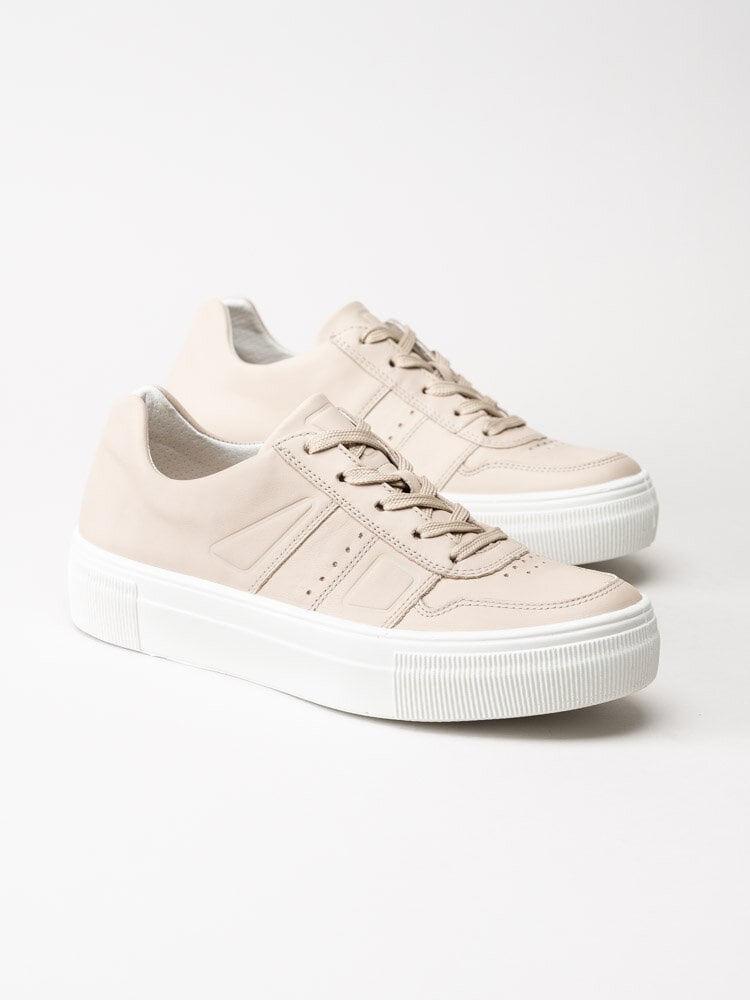 Legero - Beige sneakers i skinn