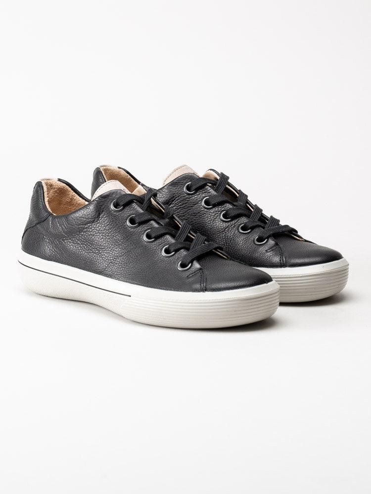 Legero - Svarta sneakers i skinn