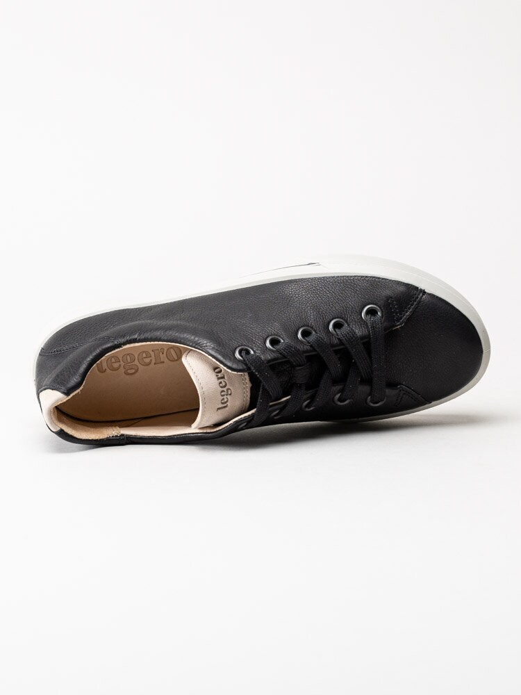 Legero - Svarta sneakers i skinn