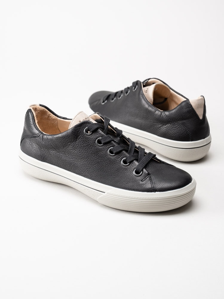 Legero - Svarta sneakers i skinn