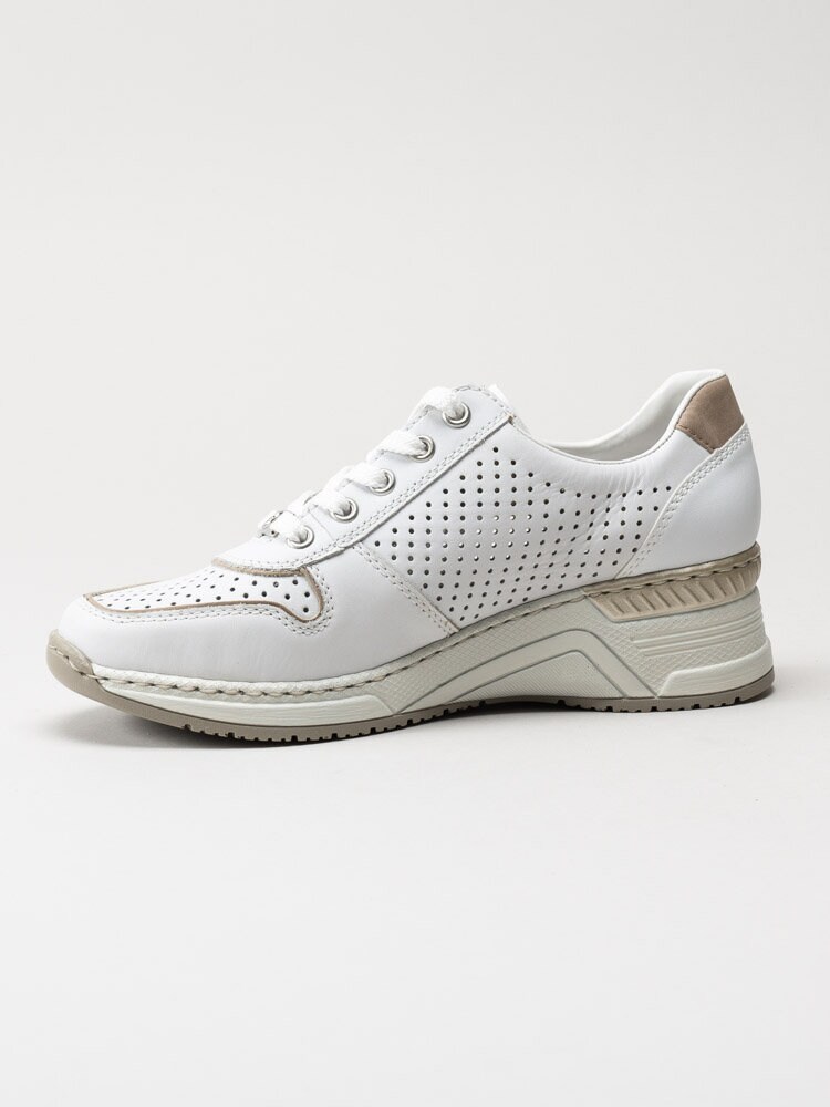 Rieker - Vita kilklackade sneakers