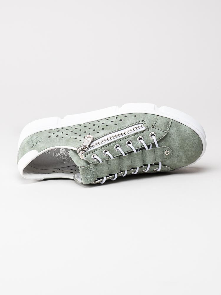 Rieker - Gröna sneakers med chunky sula