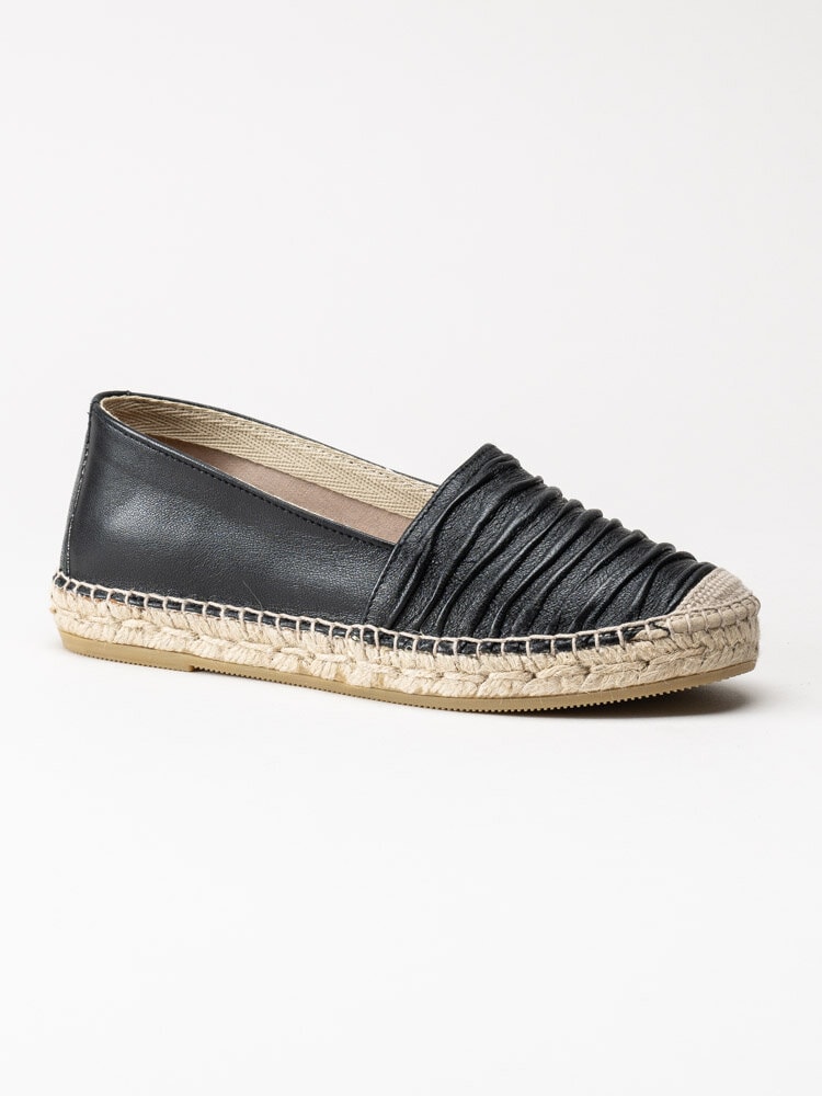 Duffy - Svarta espadrillos i skinn