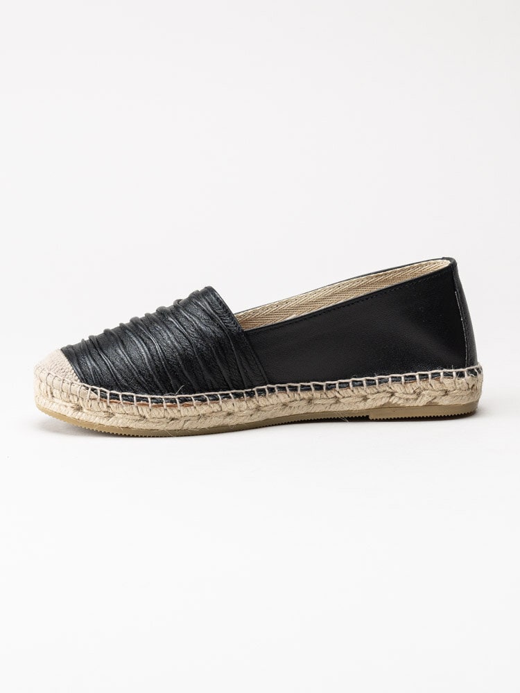 Duffy - Svarta espadrillos i skinn