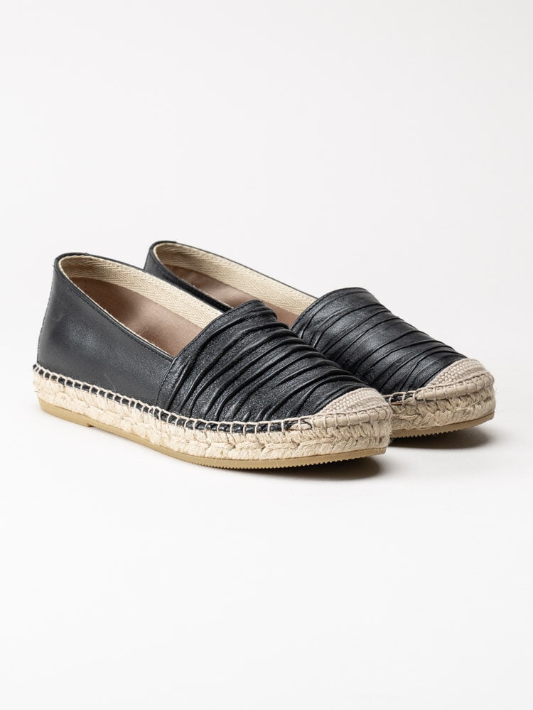 Duffy - Svarta espadrillos i skinn