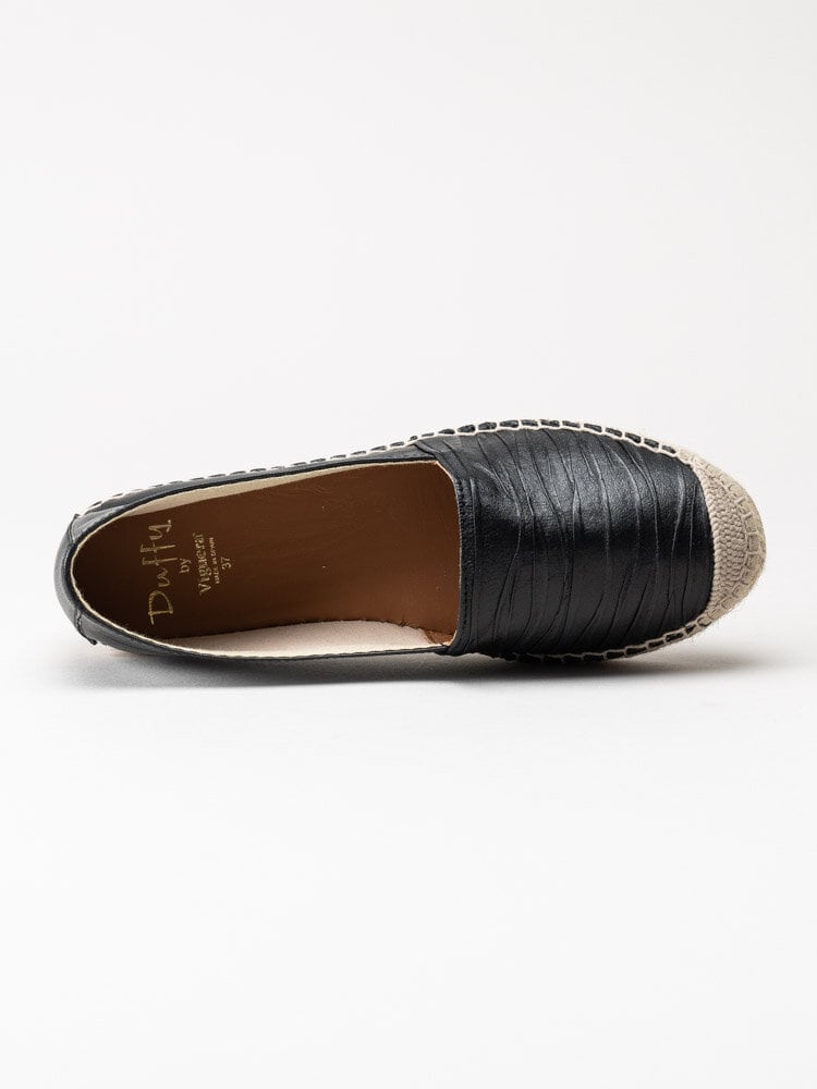 Duffy - Svarta espadrillos i skinn