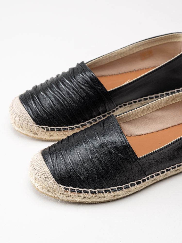 Duffy - Svarta espadrillos i skinn