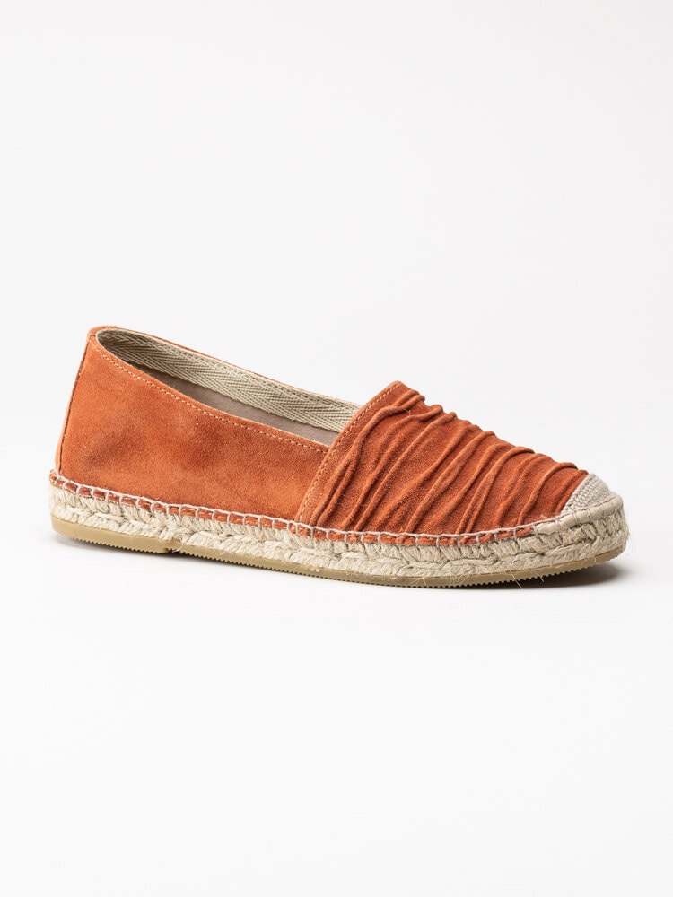 Duffy - Orange espadrillos i skinn