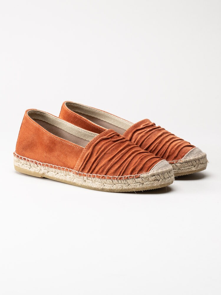 Duffy - Orange espadrillos i skinn