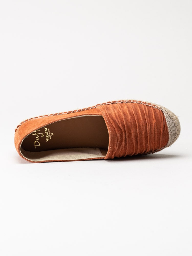 Duffy - Orange espadrillos i skinn